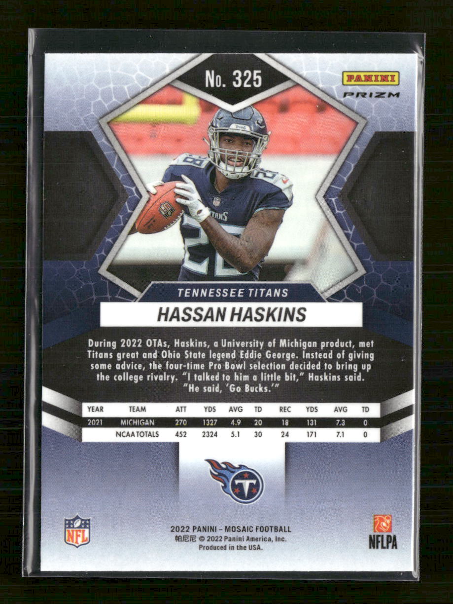 2022 Panini Mosaic Mosaic Genesis Hassan Haskins Rookie #325 – Orb Sports Cards & Collectibles