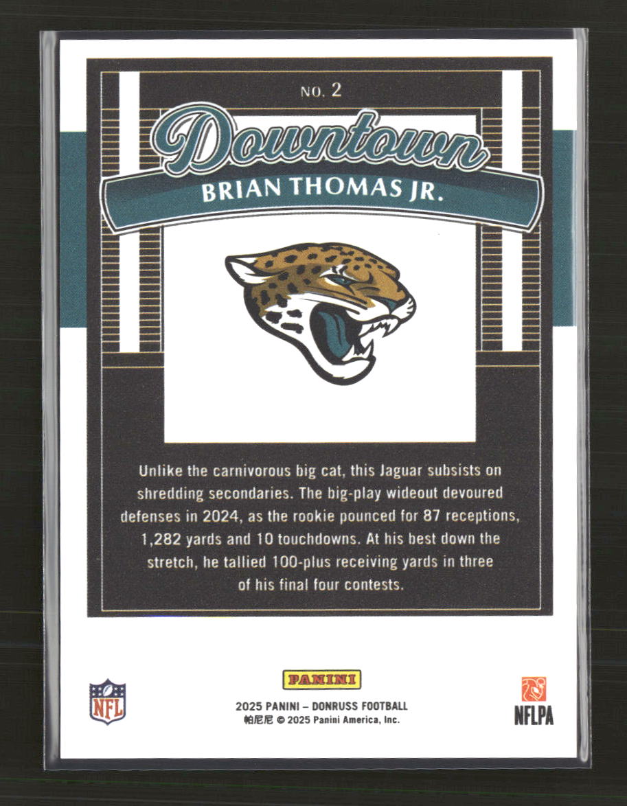 2025 Donruss Downtown! Brian Thomas Jr. #2