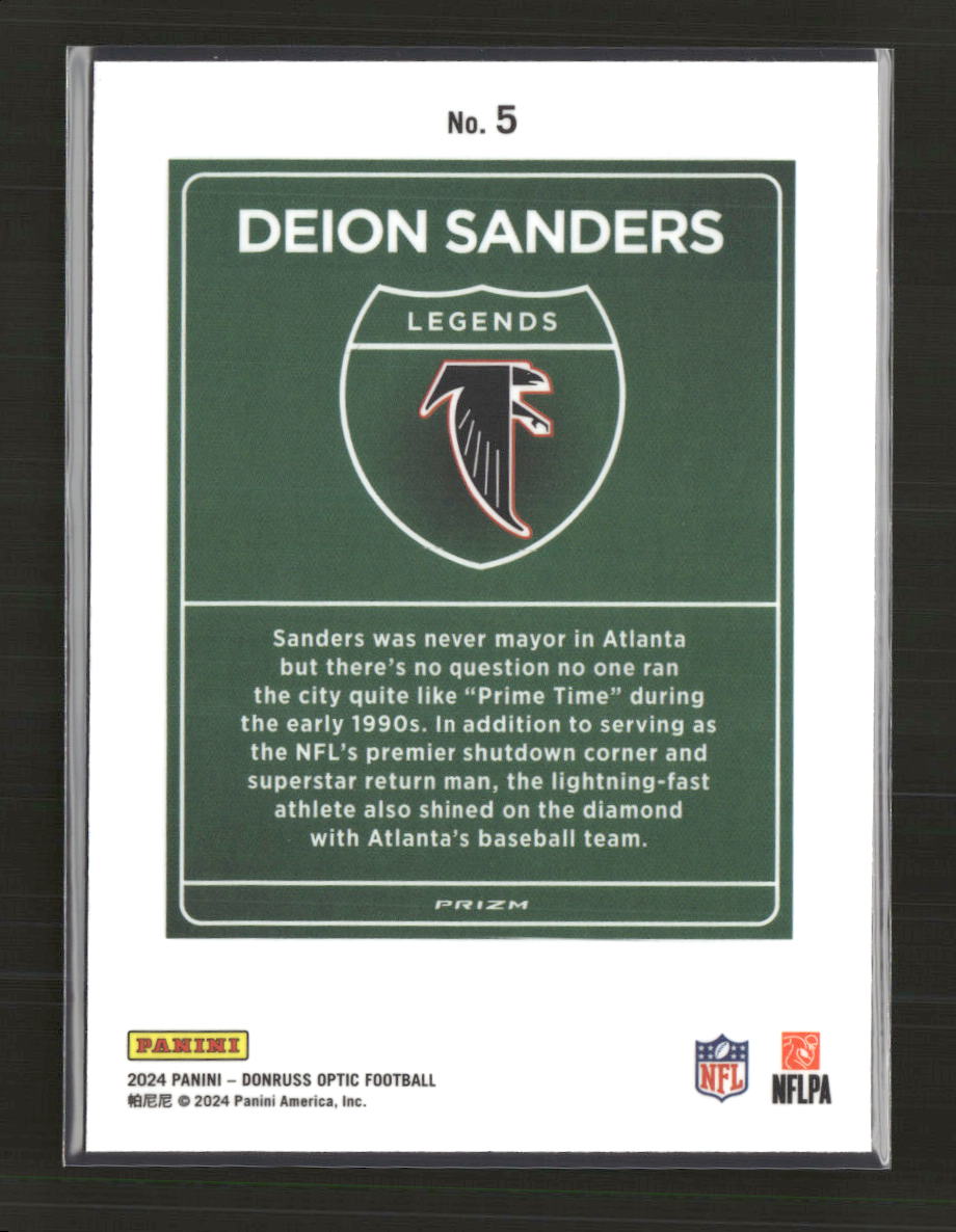 2024 Donruss Optic Downtown Legends Deion Sanders #5