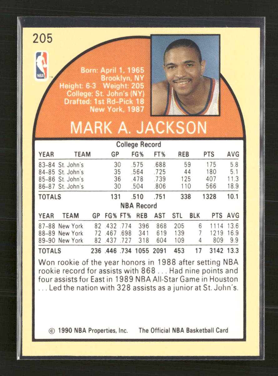 1990-91 Hoops Mark Jackson #205