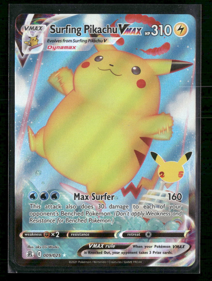 Celebrations Surfing Pikachu VMAX #009/025