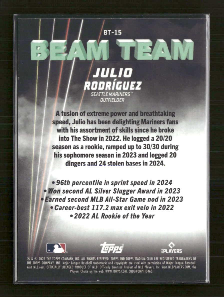 2025 Stadium Club Beam Team Julio Rodríguez #BT-15