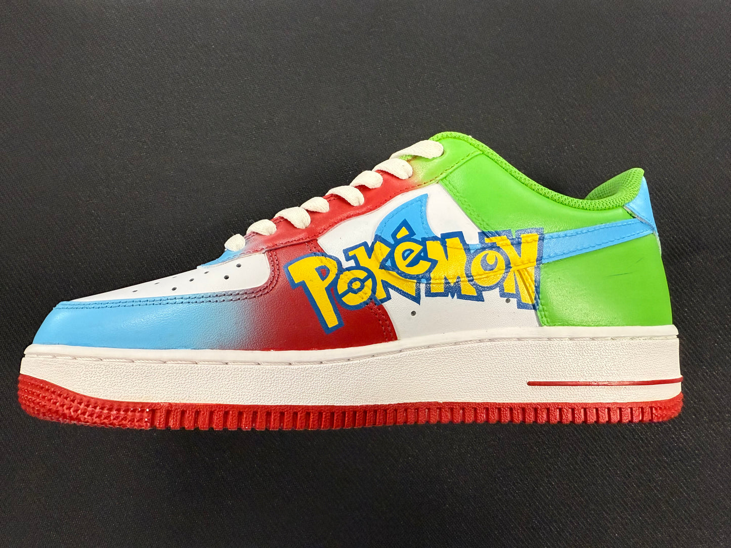 Custom Pokemon Painted Air Force Ones - Size 10