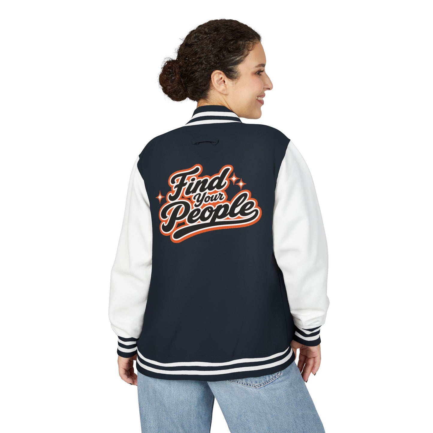 Letterman Jacket — "Find Your People" Retro Varsity Jacket