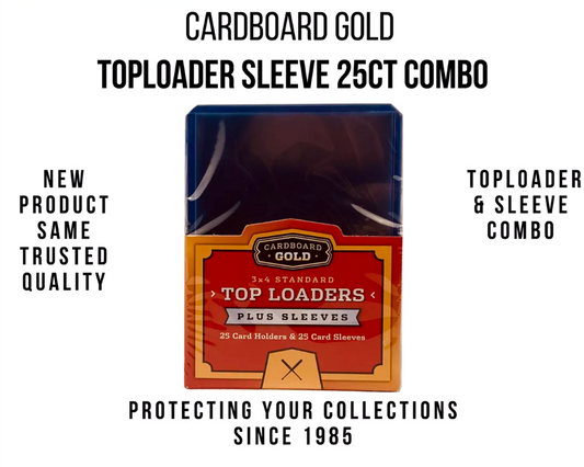CBG Top Loader and Penny Sleeve COMBO - 2 Packs of 25 Loaders/Sleeves - 50 of EA