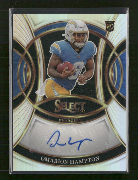2025 Panini Select Rookie Signatures Prizm Omarion Hampton Auto #RSI-OHN