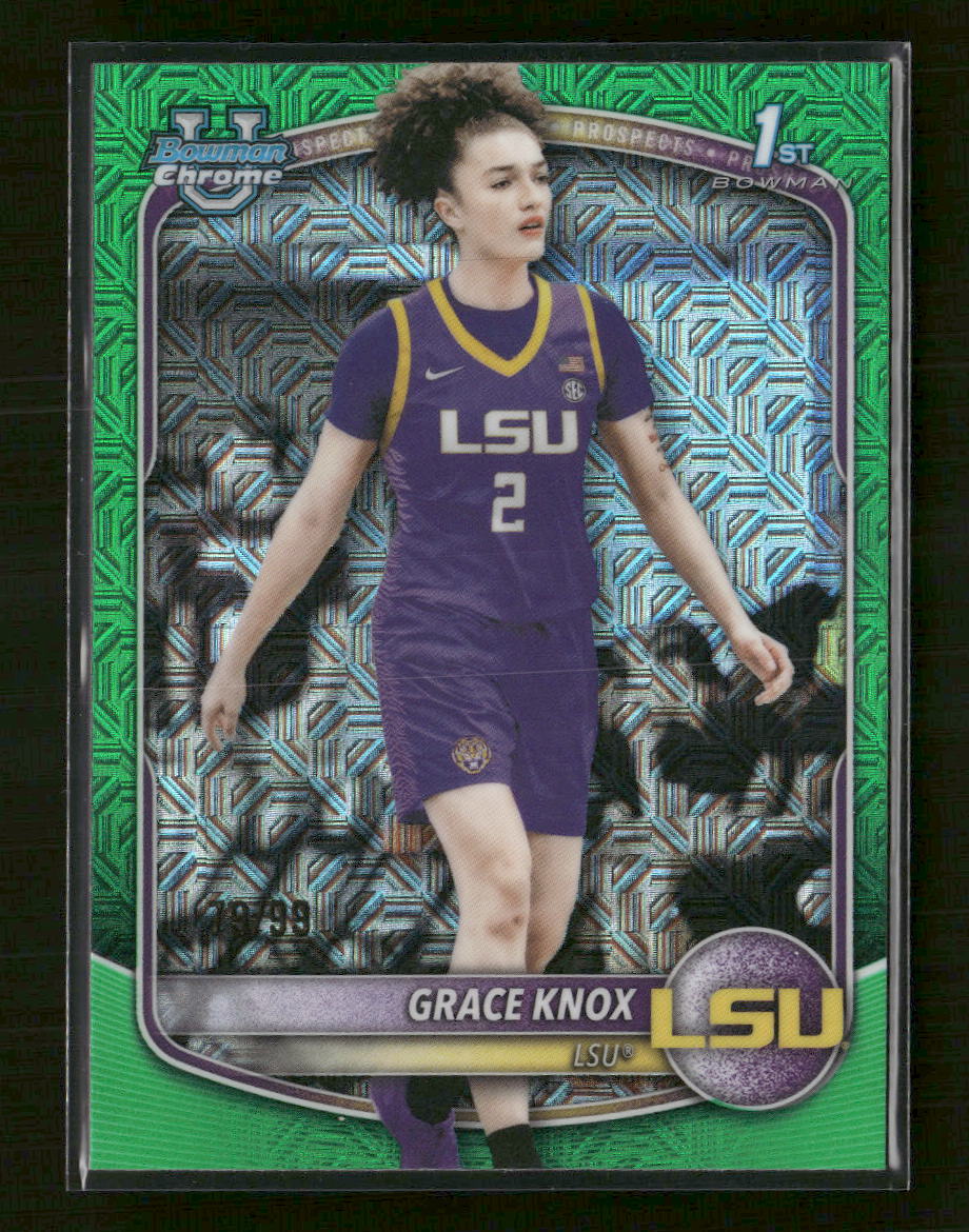 2025-26 Bowman Chrome Green Geometric Refractor Grace Knox /99 BCP-48