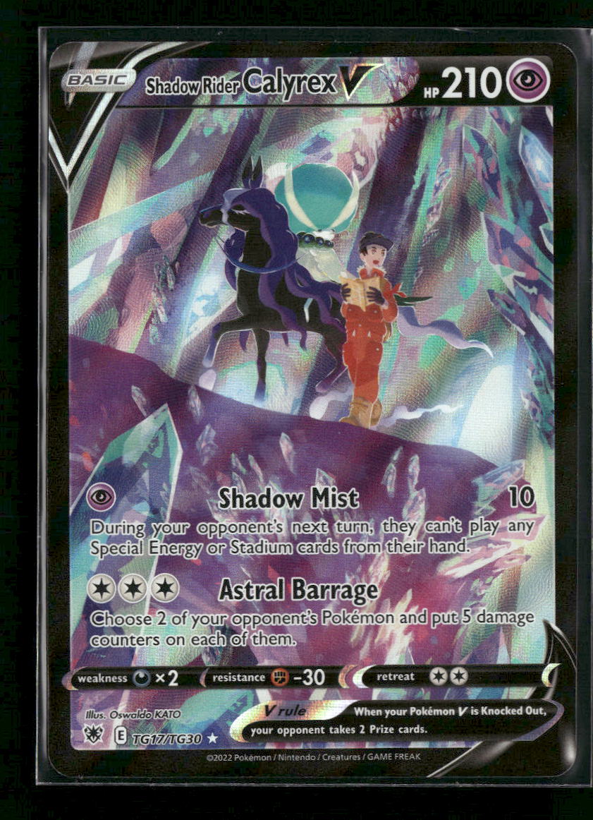 SWSH10: Astral Radiance Trainer Gallery Shadow Rider Calyrex V #TG17/TG30