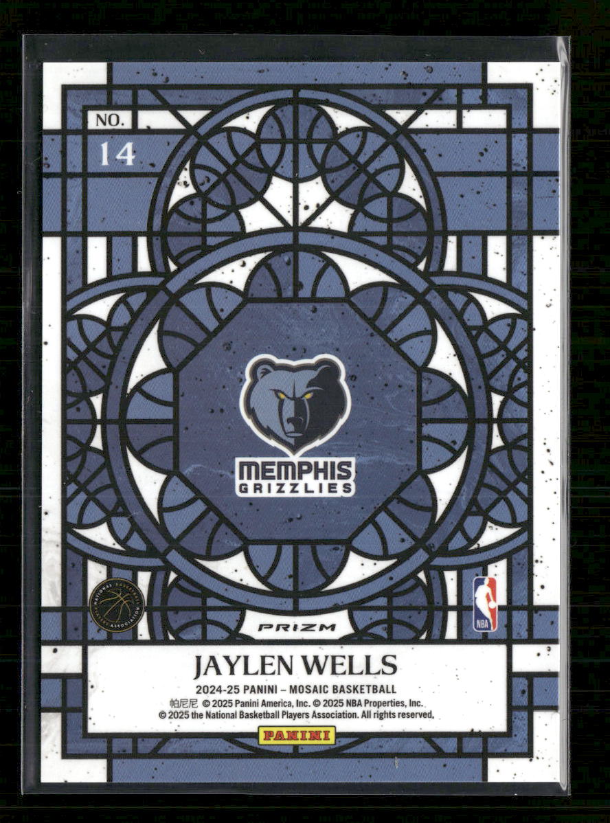 2024-25 Panini Mosaic Stained Glass Jaylen Wells #14