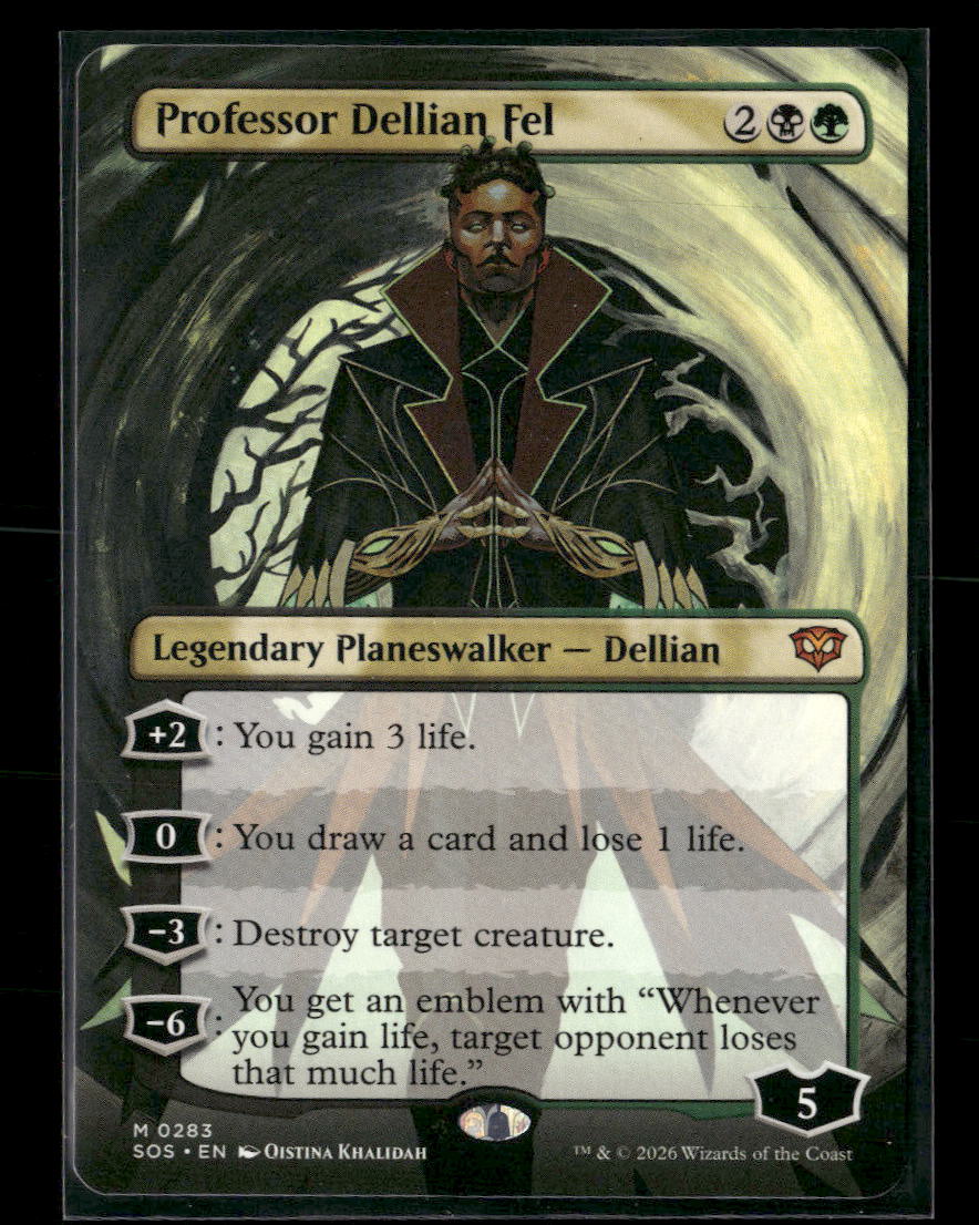 Secrets of Strixhaven Professor Dellian Fel (Borderless) #283