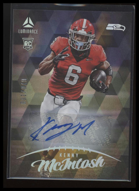 2023 Panini Luminance #154 Kenny McIntosh Autographs Gold #/100
