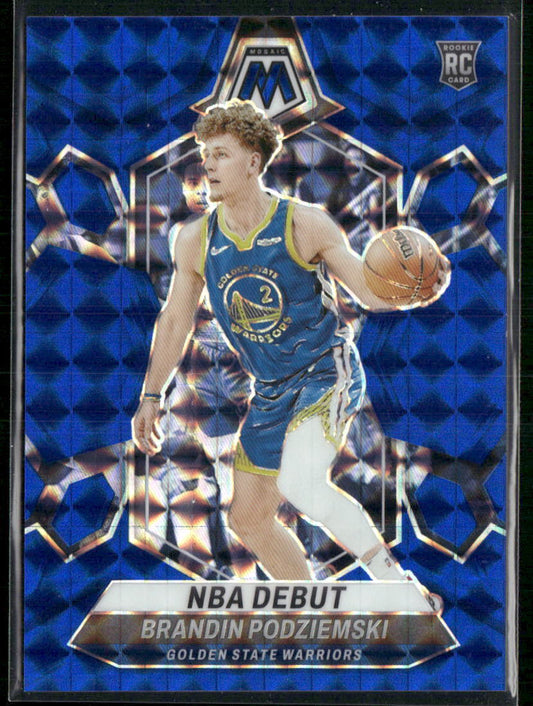 2023-24 Panini Mosaic #266 Brandin Podziemski Blue #/199