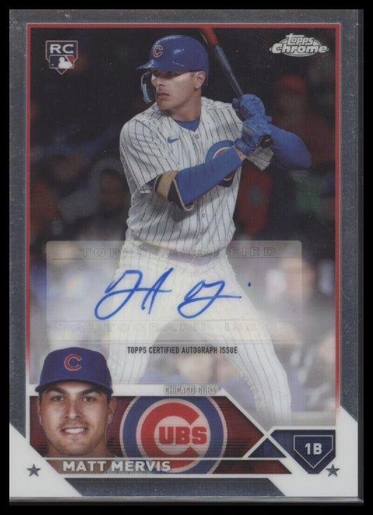 2023 Topps Chrome Update #AC-MMV Matt Mervis Autographs