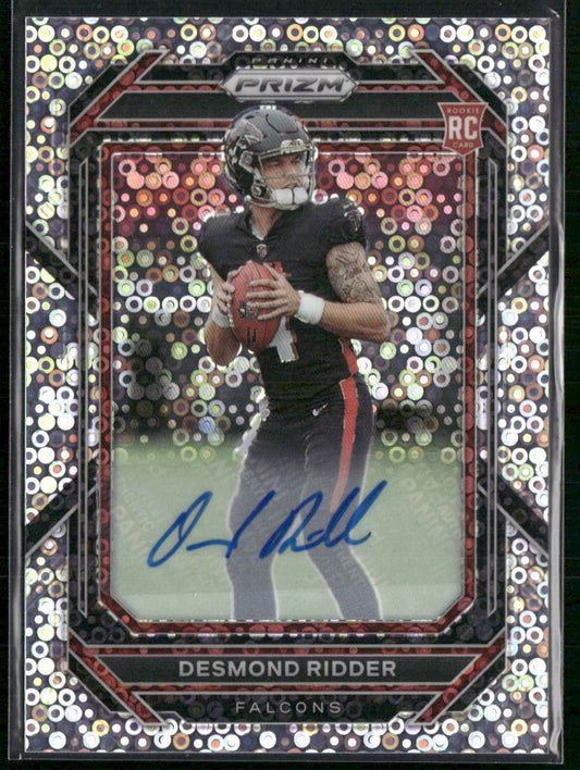 2022 Panini Prizm #302 Desmond Ridder Rookie Autographs Prizm No Huddle