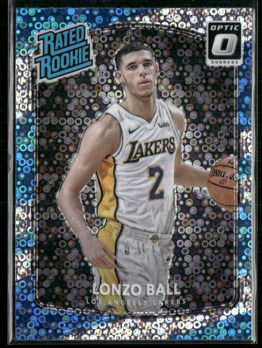 2017-18 Donruss Optic #199 Lonzo Ball Fast Break Holo