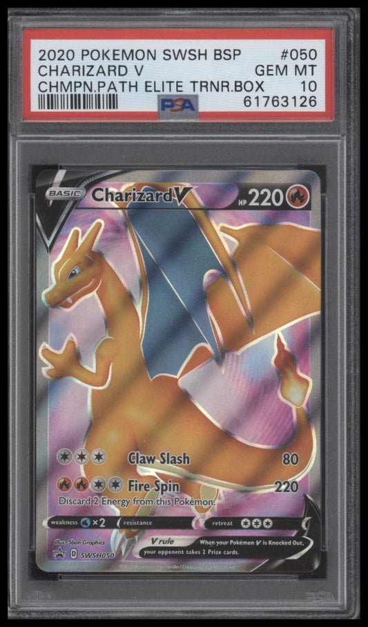 Charizard V 2020 Pokemon Swsh Black Star Promo #050 Chmpn.Path PSA 10
