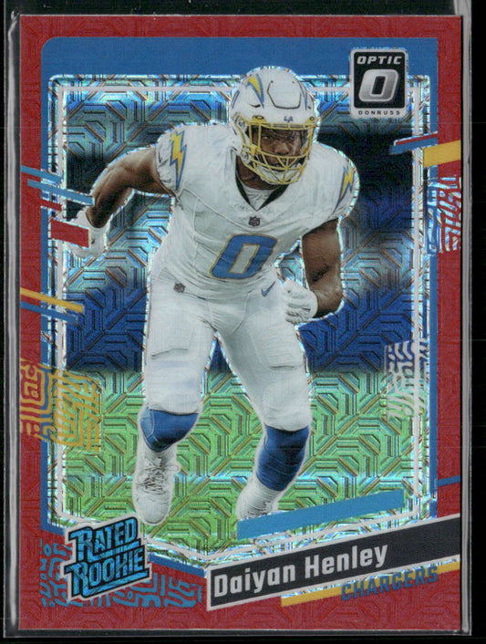 2023 Donruss Optic #263 Daiyan Henley Red Mojo