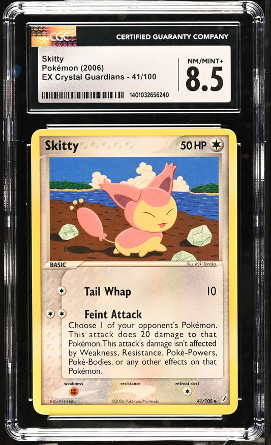 Skitty 2006 EX Crystal Guardians #41/100 CGC 8.5