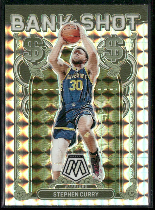2023-24 Panini Mosaic #4 Stephen Curry Bank Shot Mosaic Prizm