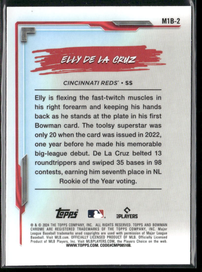 2024 Bowman Chrome #M1B-2 Elly De La Cruz My 1st Bowman Refractors