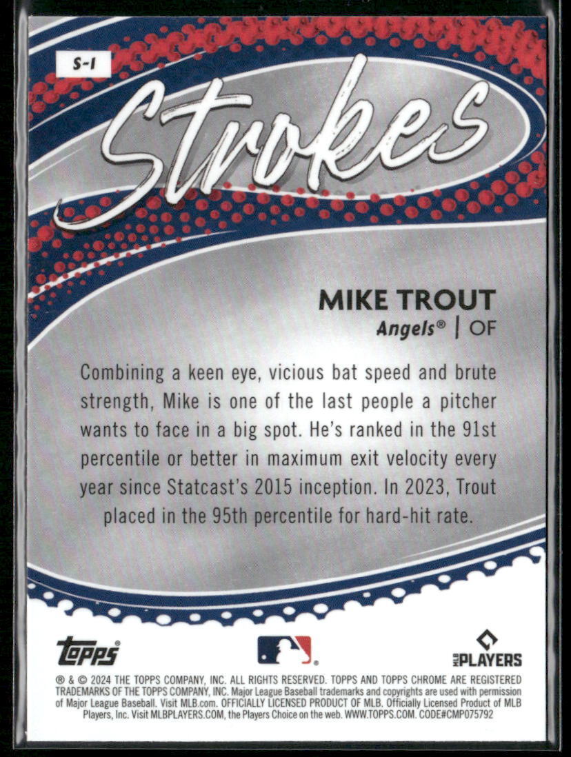 2024 Topps Chrome #S-1 Mike Trout Strokes