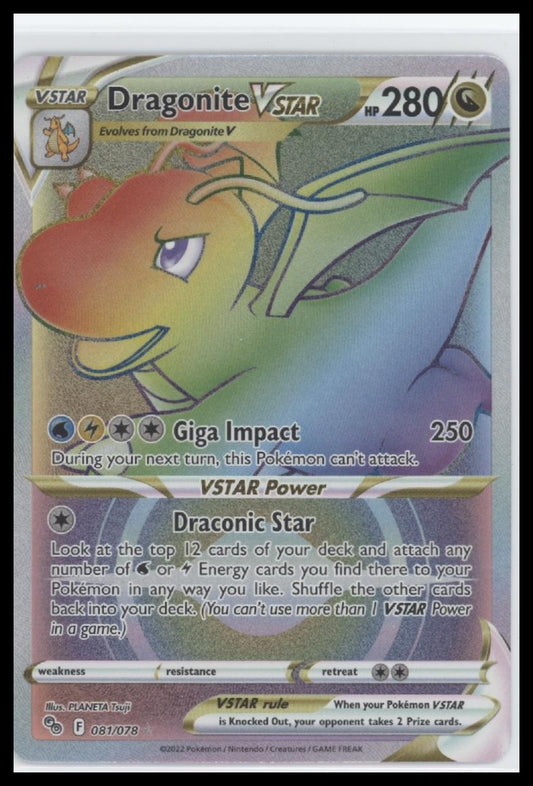 Dragonite VSTAR (Secret) Pokemon GO #081/078
