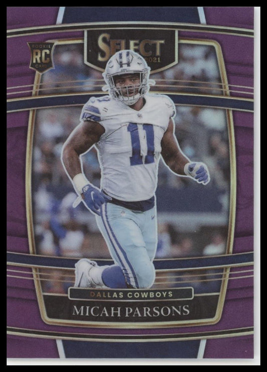Micah Parsons 2021 Panini Select #85 Purple Prizm #/75