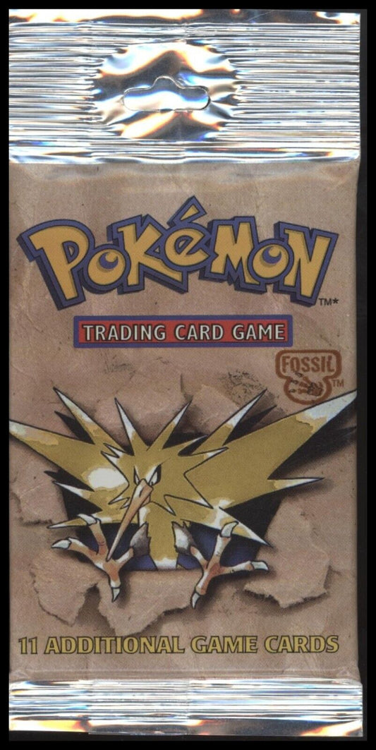 1999 WOTC Pokemon Fossil Unlimited Zapdos Booster Pack
