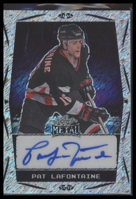 2024 Leaf Hockey Legends - Base Autographs Crystal Silver Pat LaFontaine #/10