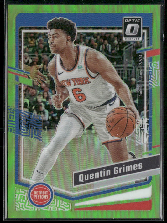2023-24 Donruss Optic #46 Quentin Grimes Lime Green #/149