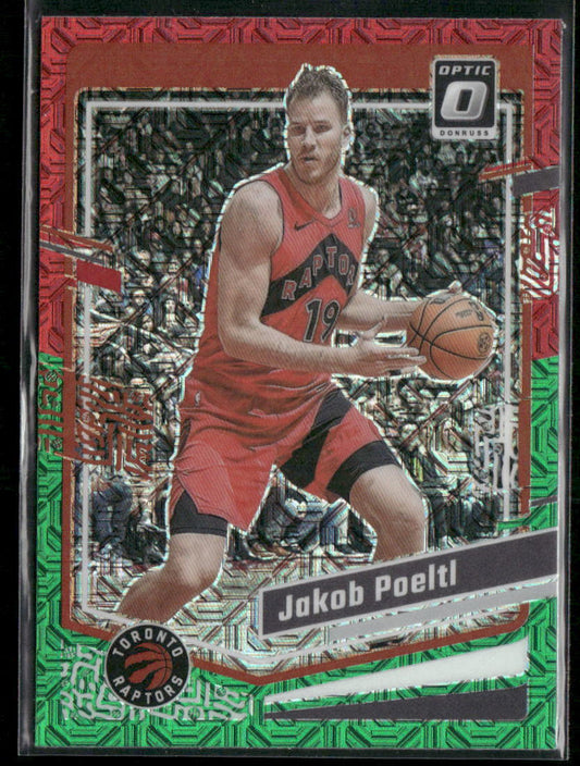 2023-24 Donruss Optic #94 Jakob Poeltl Choice Red and Green