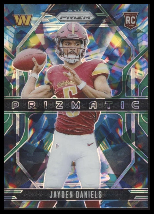 Jayden Daniels 2024 Panini Prizm #3 Prizmatic Green Ice Prizm