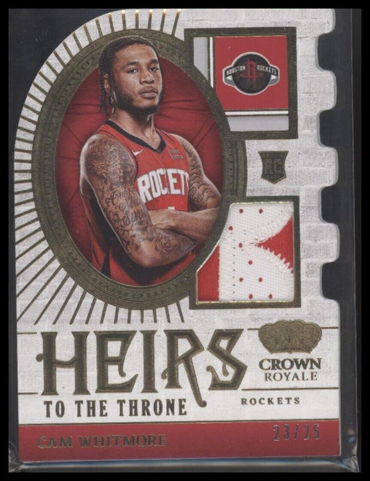 2023-24 Panini Crown Royale #HT-CAM Cam Whitmore Heirs to the Throne Prime #/25