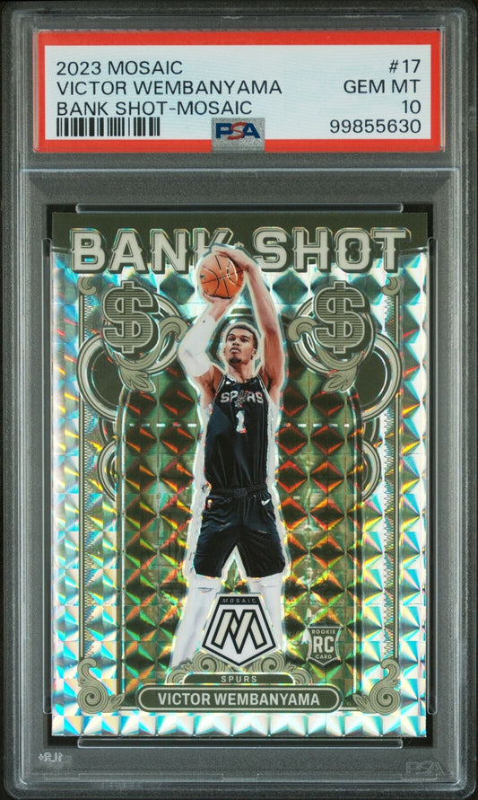 2023 Panini Mosaic Bank Shot #17 Victor Wembanyama Bank Shot-Mosaic PSA 10