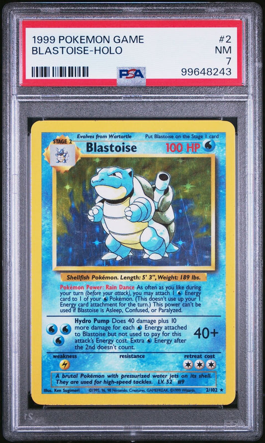 1999 Pokemon Game #2 Blastoise-Holo PSA 7
