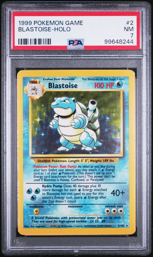 1999 Pokemon Game #2 Blastoise-Holo PSA 7