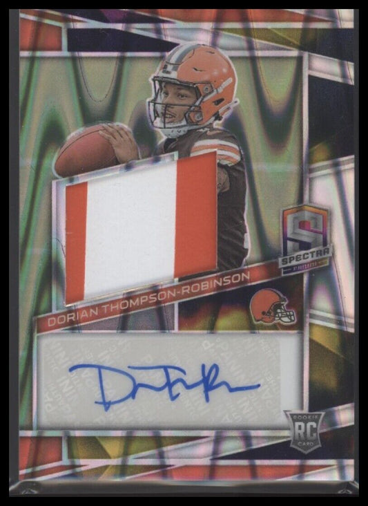 2023 Panini Spectra  Dorian Thompson-Robinson Rookie Patch Auto Supernova #/70