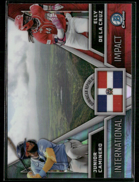 2024 Bowman Chrome #II-15 Elly De La Cruz / Junior Caminero International Impact