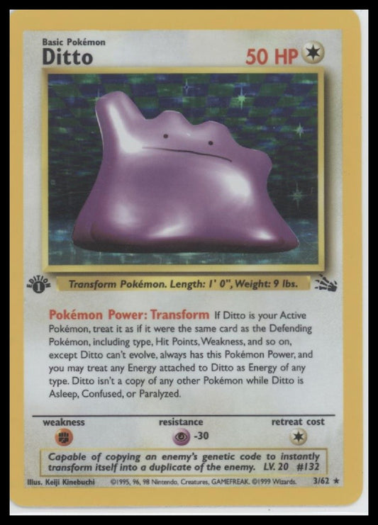 Ditto (3) Fossil #03/62 - 1st Edition