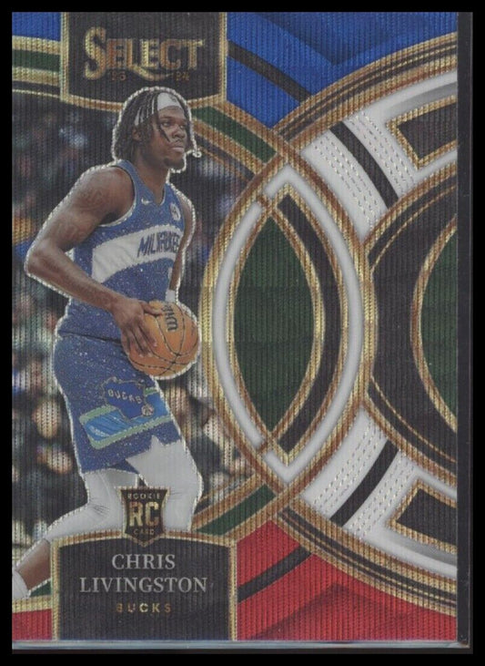2023-24 Panini Select #107 Chris Livingston Red White & Blue