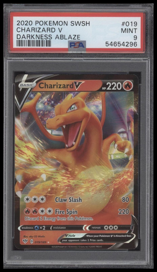 2020 Pokemon Darkness Ablaze #019 Charizard V Darkness Ablaze PSA 9