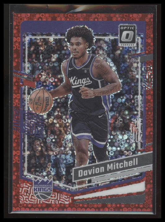 2023-24 Donruss Optic #20 Davion Mitchell Red Glitter #/75