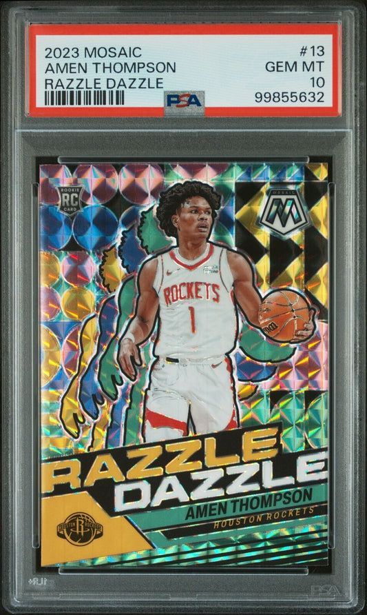 2023 Panini Mosaic Razzle Dazzle #13 Amen Thompson PSA 10