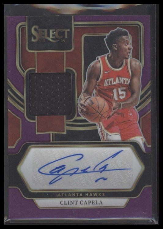 2023-24 Select #AM-CAP Clint Capela Autographed Memorabilia Purple Prizms #/99