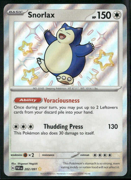 Snorlax SV: Paldean Fates #202/091