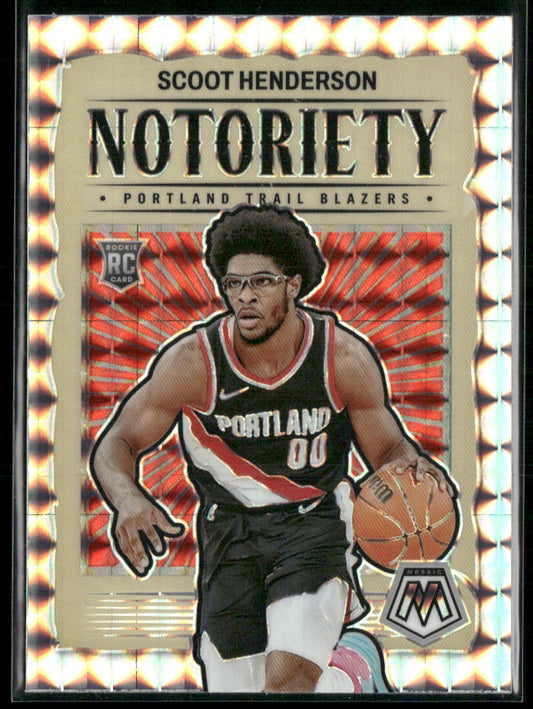 2023-24 Panini Mosaic #4 Scoot Henderson Notoriety Mosaic