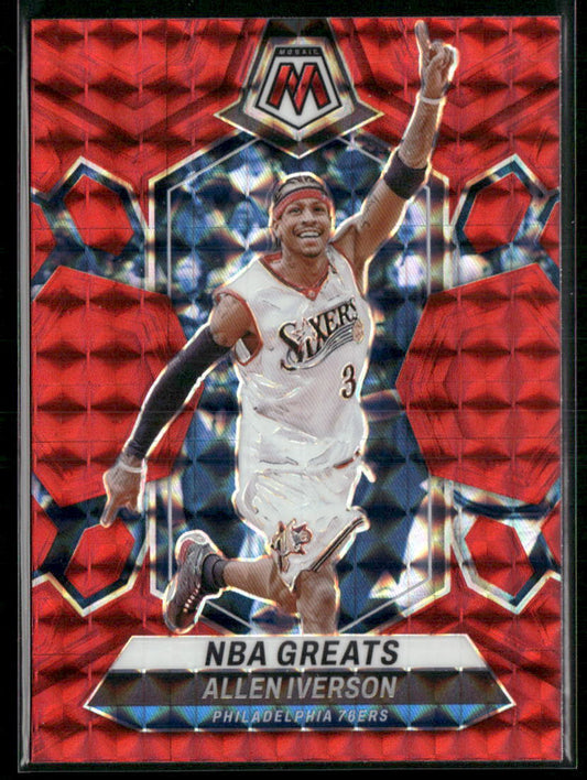 2023-24 Panini Mosaic #300 Allen Iverson Red
