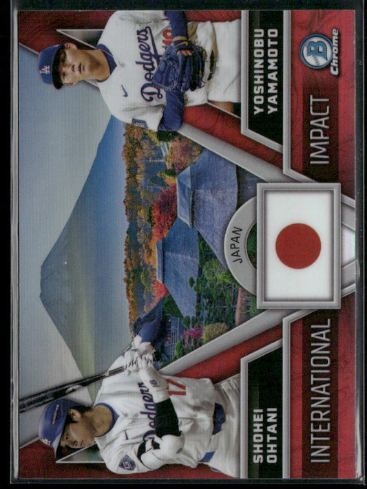 2024 Bowman Chrome #II-1 Shohei Ohtani / Yoshinobu Yamamoto International Impact