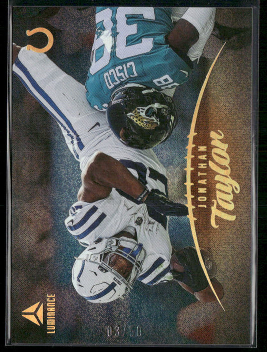 2023 Panini Luminance #82 Jonathan Taylor Orange #/50
