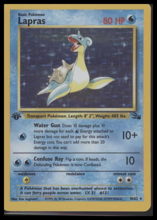 Lapras (10) Fossil #10/62 1st Edition